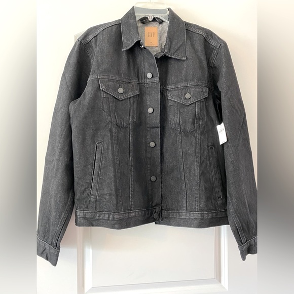 GAP Classic Icon Jacket - Washed Black - Picture 1 of 7